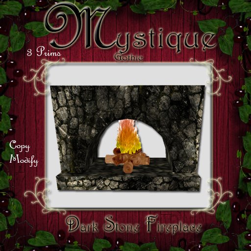 Mystique ~ Gothic Stone Fireplace