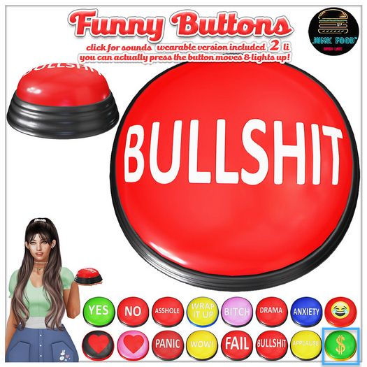Junk Food - Funny Button (Money)