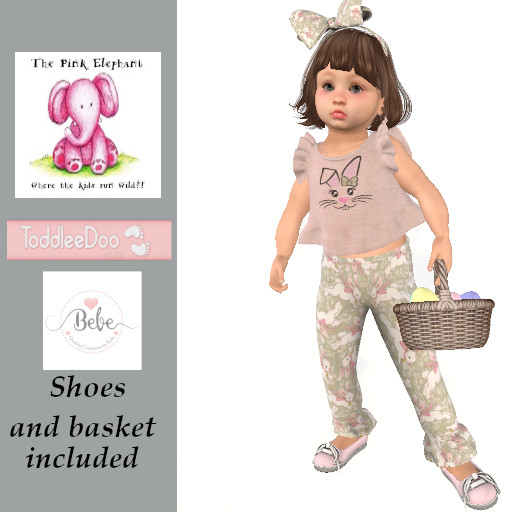 TD/BB White Bunny pants and Top