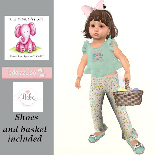TD/BB Turquoise Bunny pants and Top