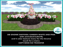 DB GNOME DAFFODIL GARDEN WHITE AND PINK add me