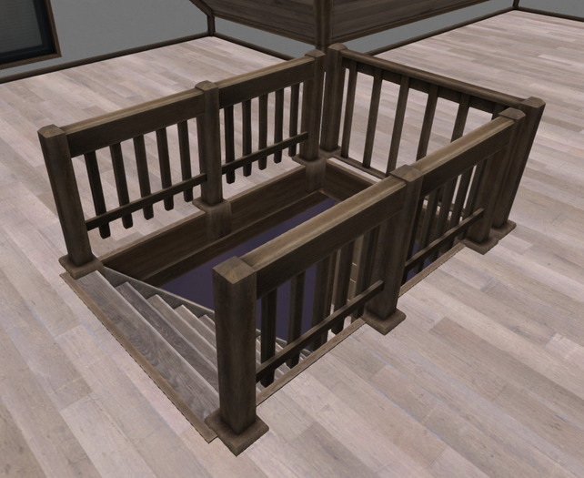 [Px] Attic Railing Set for LH - Log Home - Mountaineer