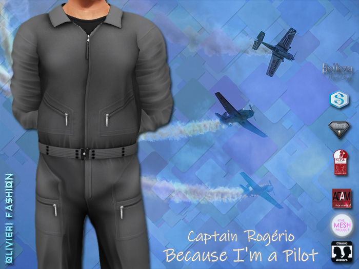 ROGERIO Pilot - JUMPSUIT - GRAY