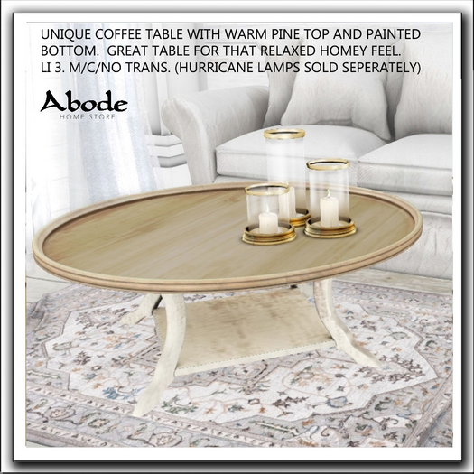 ABODE Estate Coffee Table - Farmhouse, Coastal, Rustic Decor