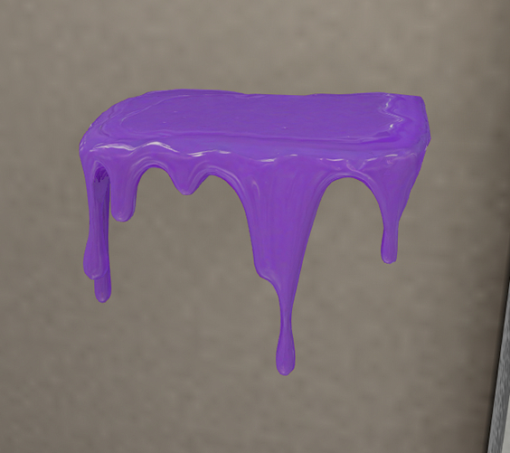 Dripping Art Purple Shelf