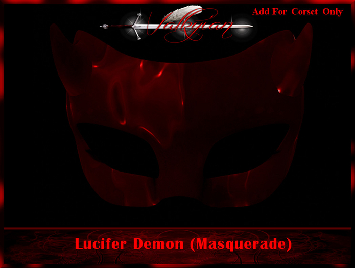 ~Valkyrian~Lucifer Demon Latex (Masquerade) Mask (ADD)