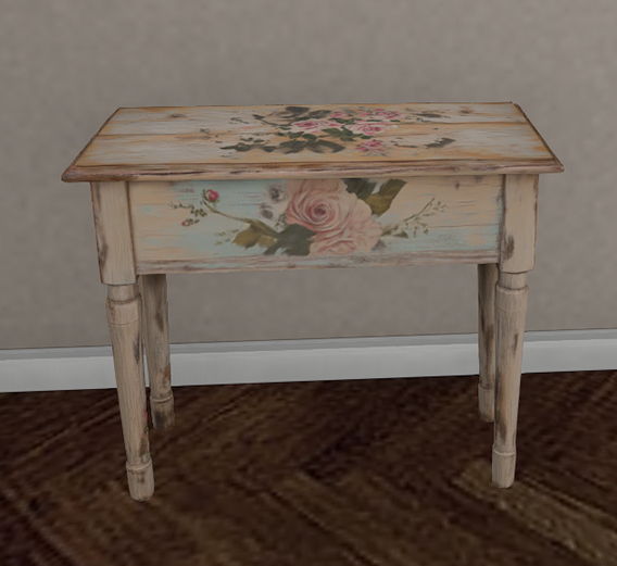 Vintage Floral Console Table