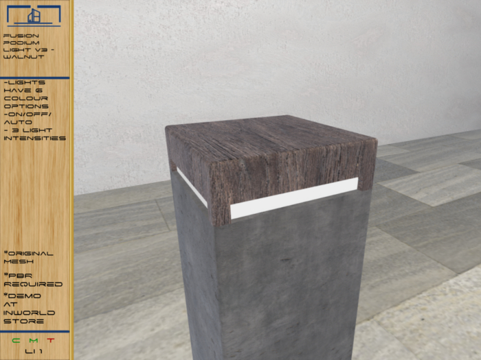 Fusion Podium Light V3 PBR - Walnut