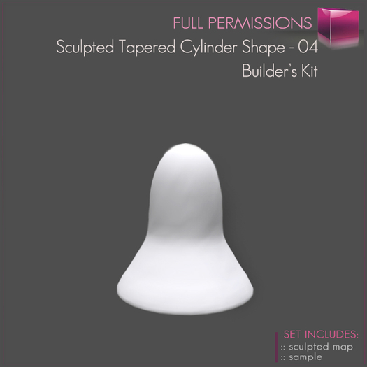Full Perm Tapered Cylinder Shape 04 Builder's Kit Set