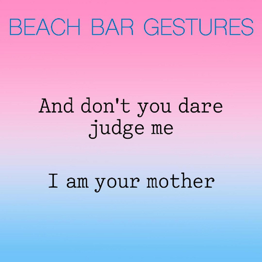Don't Judge Me - WHITE LOTUS - BEACH BAR GESTURES
