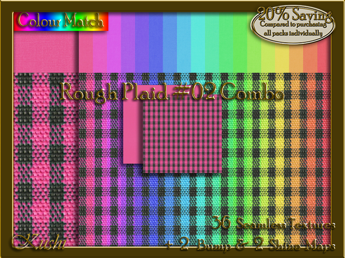 Rough Plaid #02 COMBO Texture Bundle