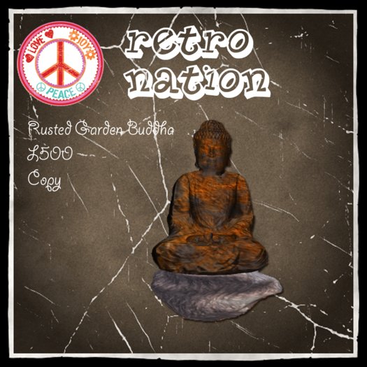 Rusted Garden Buddha 6 prims