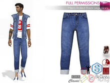 Full Perm Men's Rolled Legs Cuffs Jeans Denim Pants for Belleza Jake Signature Gianni Legacy Slink Classic Adin Onupup