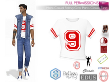Full Perm Men's White Asymmetric Bottom Sports Jersey T-shirt Top for Belleza Jake Signature Gianni Legacy Slink Classic