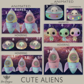 01 Bee Designs cute Aliens RARE