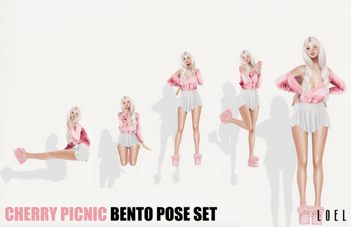 LOEL - Cherry Picnic Bento Pose SET