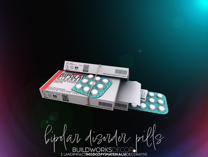buildworksdecor ~ Bipolar Disorder Pills / Boxed