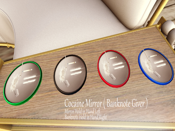 Cocaine Mirror & Banknote Giver
