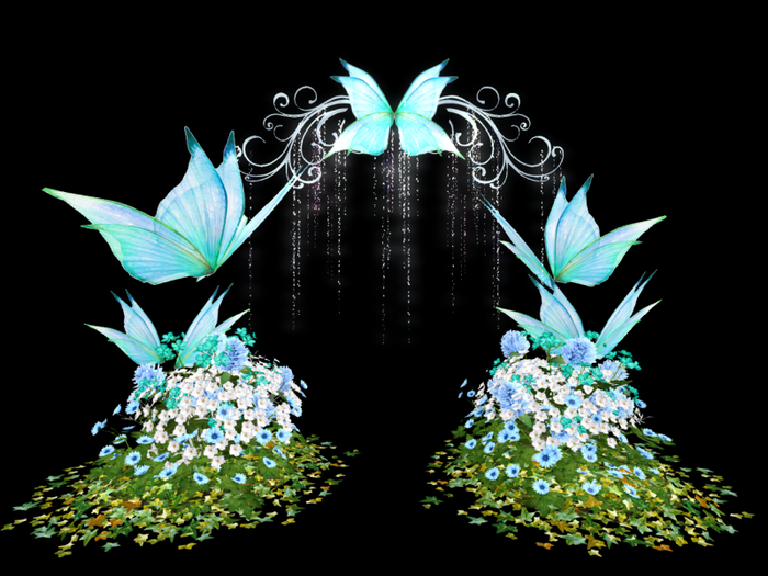 MC Spring Fantasy Butterflies Arch Blue Set