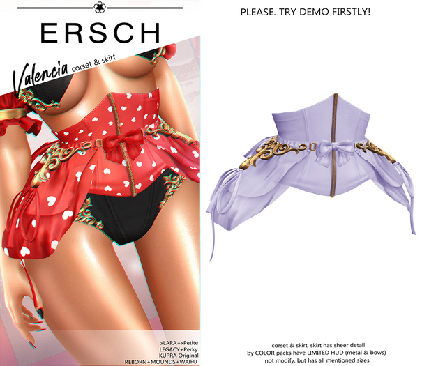 ERSCH - Valencia CorsetSkirt -lilac-