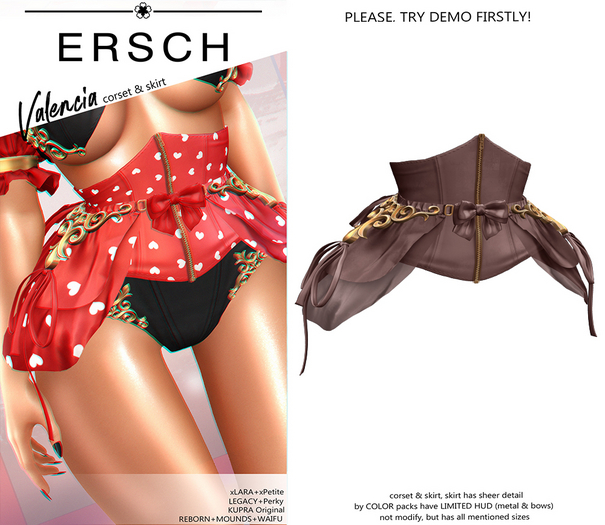 ERSCH - Valencia CorsetSkirt -choco-