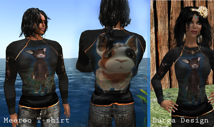 MEEROOS T-SHIRT UNISEX, Durga Design