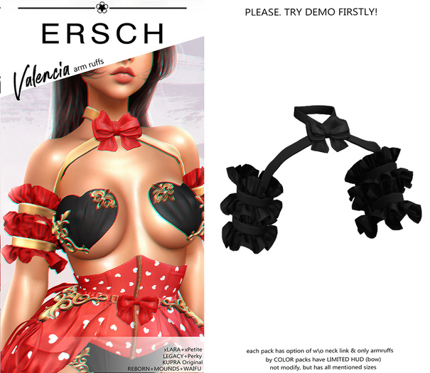 ERSCH - Valencia Ruffs -black-