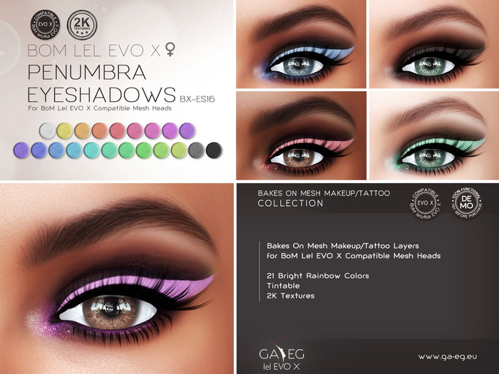 NEW !!! [GA.EG] Eyeshadows - BX-ES16 Penumbra - BOM [EVO X] 2K