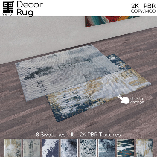 Kuroi - Modern Grunge Rug Carpet PACK