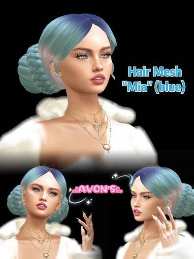 Hair "Mia"(blue) Mesh