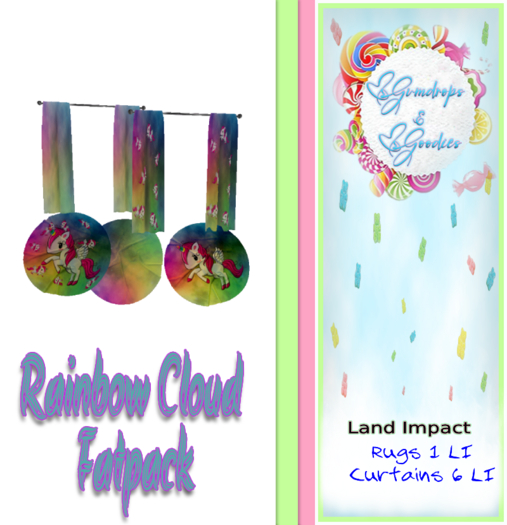 (G&G) Rainbow Cloud Decor Fatpack