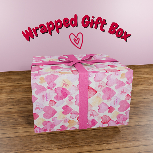 Wrapped Gift Box - Pink Hearts