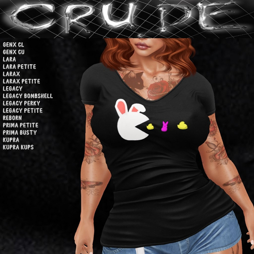 Easter bunny Pacman Women's T-Shirt (WJS E)  <Wear Me>