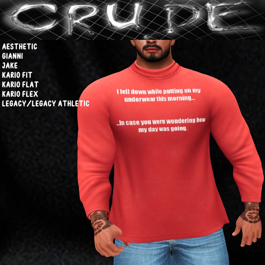 I fell down while putting on my underwear this morning... Men's Turtle (MTN)  <Wear Me>