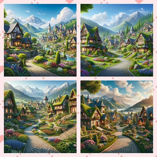 {PIXEL POP!}  Fantasy Village Backdrops