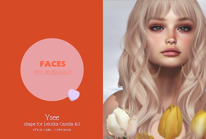 Faces by Elemiah - Ysee shape for Lelutka Camila 4.0