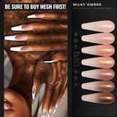 [BL] Coffin nails HUD // milky ombre