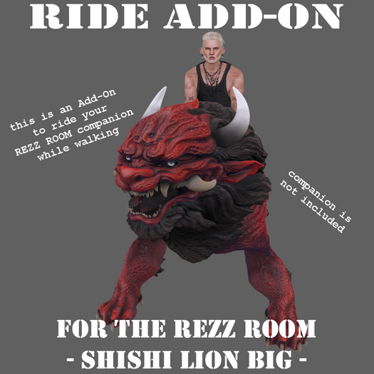 Ride Add-On for RezzRoom ShiShi Lion Big