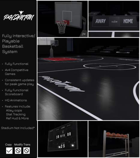[PS] Basketball Court Interactive and Playable