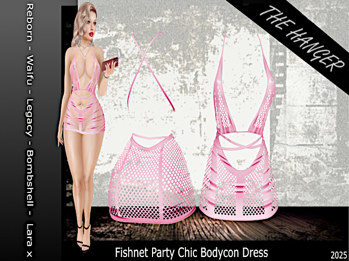 <The hanger> Fishnet Party Chic Bodycon Dress