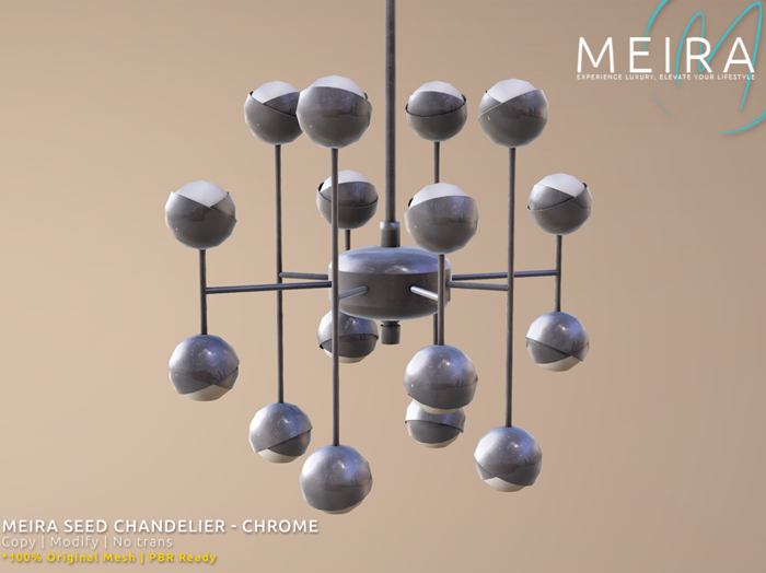 Meira Seed Chandelier - Chrome