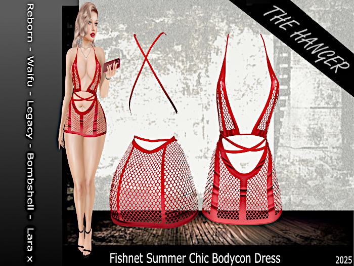 <The hanger> Fishnet Summer Chic Bodycon Dress