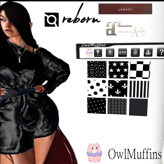 [OwlMuffins] Poncho Dress- Black&White