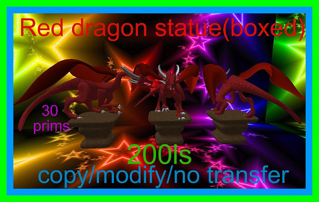 Red dragon statue(boxed)