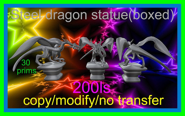 Steel dragon statue(boxed)