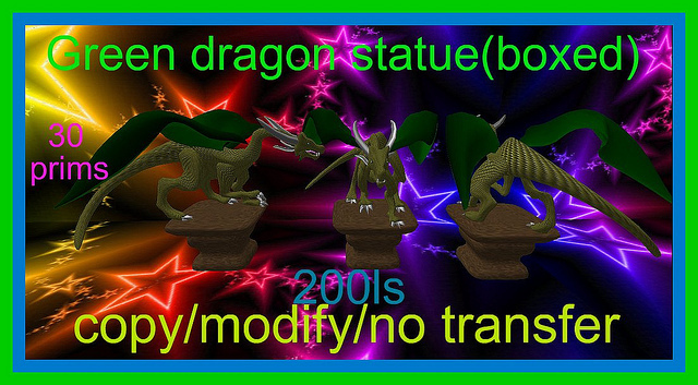Green dragon statue(boxed)