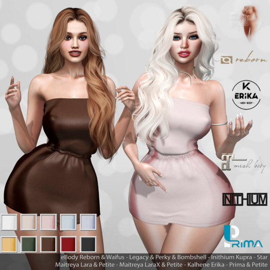 Renee Dress Fatpack: eBody Reborn - Legacy - Maitreya Lara & LaraX - Kupra - Erika - Prima - Star