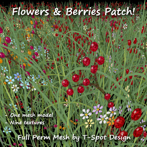 T-Spot Mesh - Flowers and Berries Patch - FP - LI=0.5