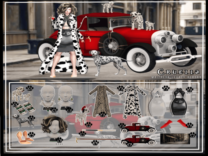 18 -   CRUELLA - BLACK DRESS - SUGAR DOLLS - RARE
