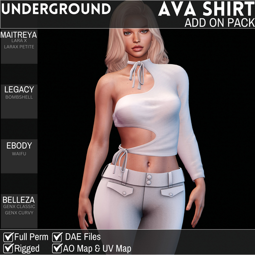 [UG MESH] AVA SHIRT  - ADD ON PACK V1